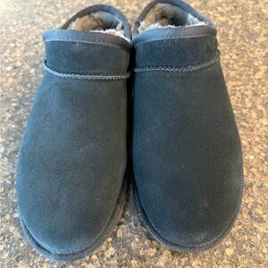 UGG Black Suede Cozy Slip-On Slippers